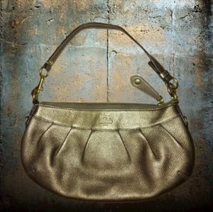 Gold Coach Hot Pink lining handbag